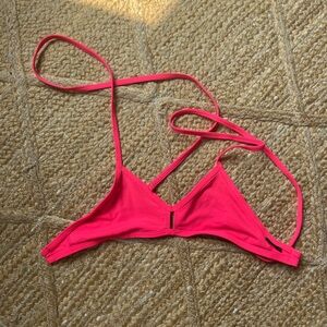 Jolyn Clothing Hot Pink and Gray Bikini Top